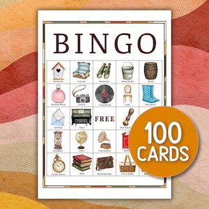 Senior Citizen Bingo Printables, Large Print Bingo Game for Seniors Easy Bingo for Elderly Nursing Home Center Assisted Living Activity