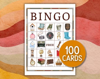 Senior Citizen Bingo Printables, Large Print Bingo Game for Seniors Easy Bingo for Elderly Nursing Home Center Assisted Living Activity