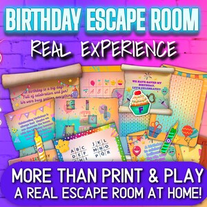 Kids Birthday Escape Room Kit: Printable DIY Party Game Ages (7-10) Digital Download