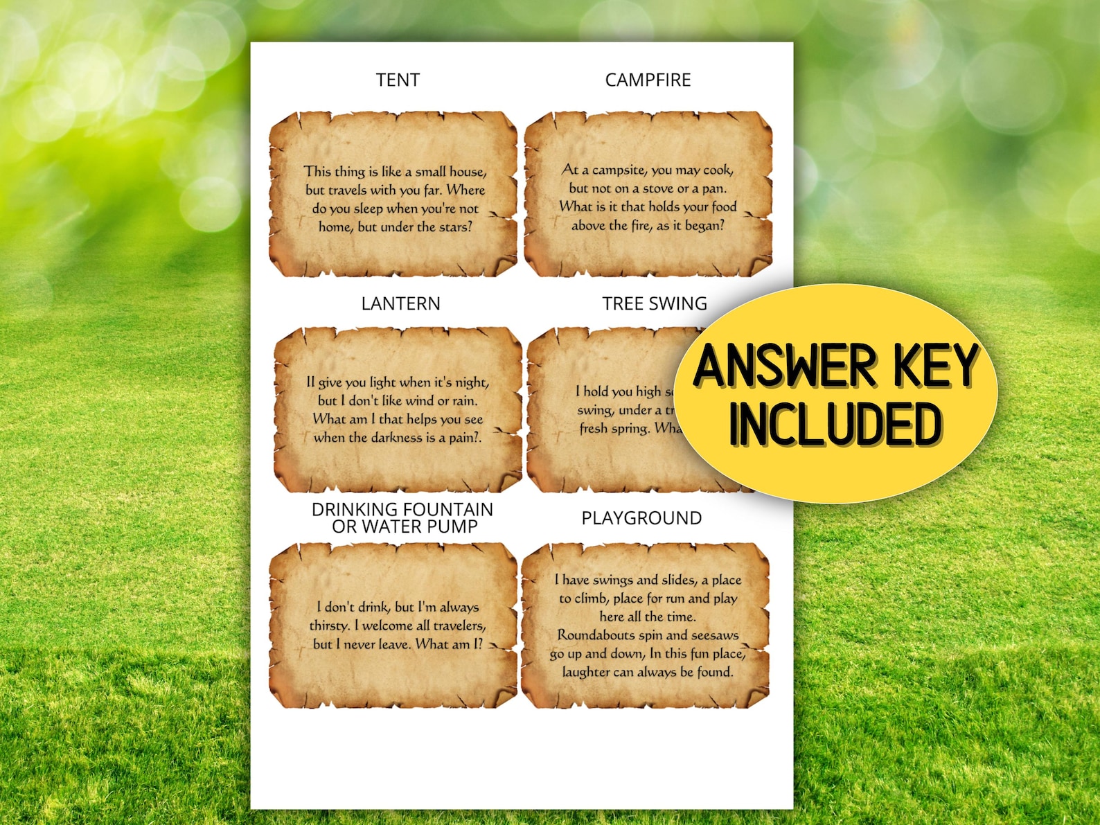 Outdoor Scavenger Hunt for Kids | Printable Outdoor Treasure Hunt for ...