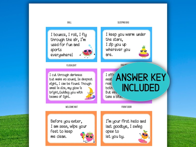 Outdoor Scavenger Hunt for Kids, Printable Treasure Hunt Clues Outside ...