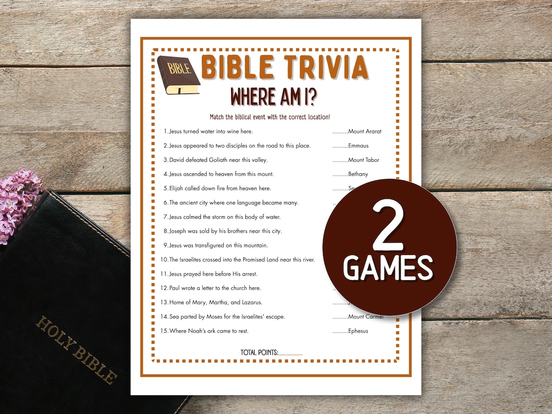 Bible Trivia Game Questions and Answers Bible Story Women Ministry ...