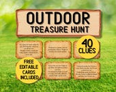 Outdoor Scavenger Hunt for Kids | Printable Outdoor Treasure Hunt for Kids | Lawn Games | Outdoor Scavenger Hunt Clues | Outdoor Games