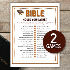 Bible Would You Rather Game Bible This or That Printable Church Game Sunday School Game Activity Bible Game Youth Group Women Ministry Faith