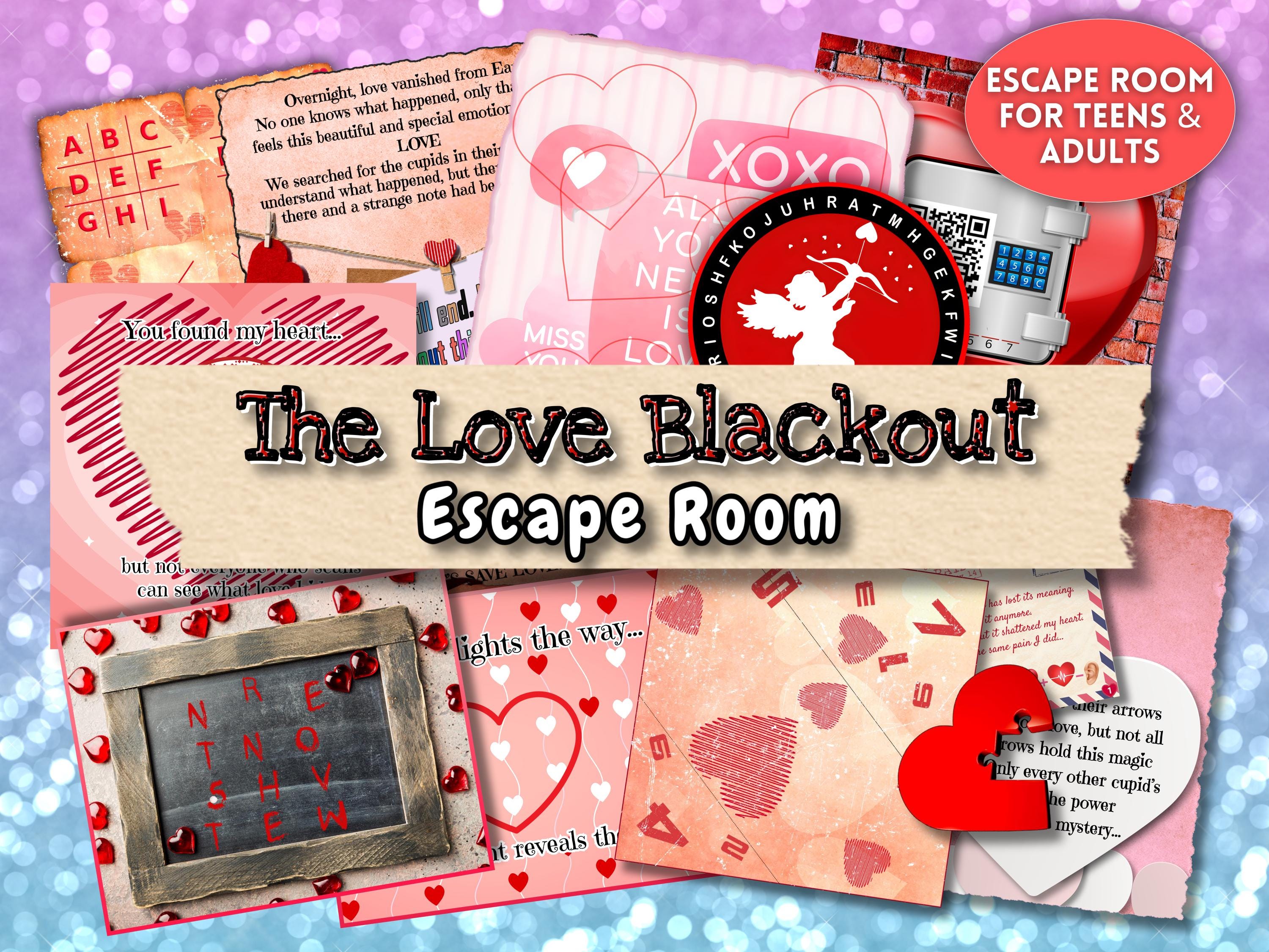 Valentines Escape Room Printable Teens Adults Date Night Kit Game Pdf ...