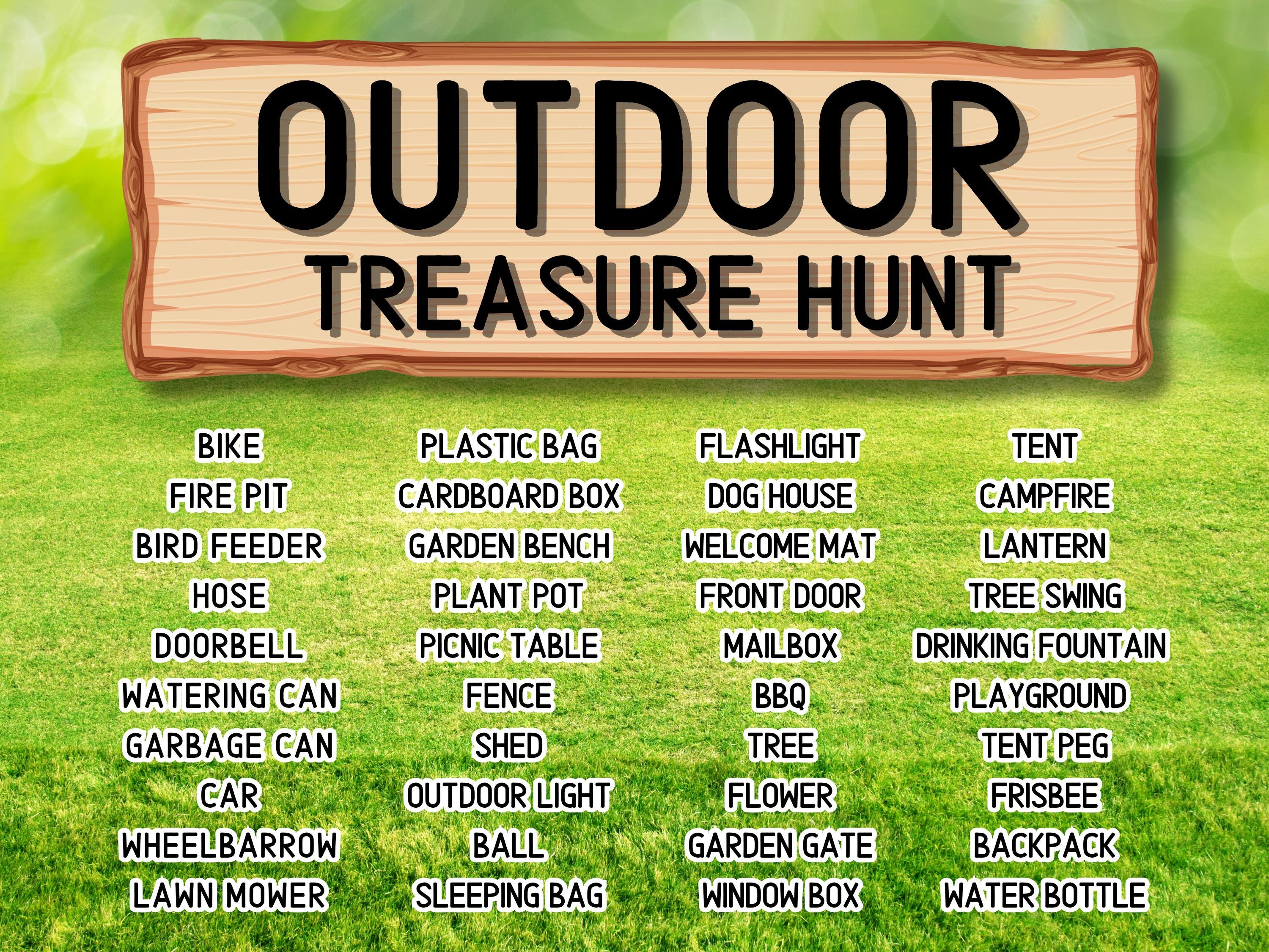 Outdoor Scavenger Hunt for Kids | Printable Outdoor Treasure Hunt for ...
