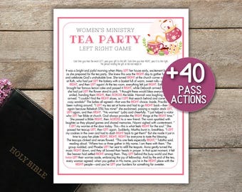 Bible Left Right Tea Party Game Women Ministry Pass Prize Christian Fellowship Games Church Gift Exchange Icebreakers
