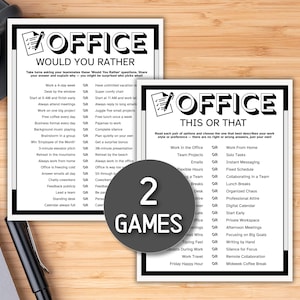 Would You Rather Work Office Printable, Coworker This or That Work Ice Breaker Game Team Building Game  Would you Rather Office Edition pdf