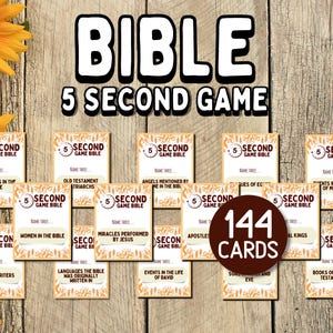 5 Second Game Bible Womens Ministry Printable Games for Church Groups Biblical Games for Adults Bible Edition Game Teens Church Youth Group