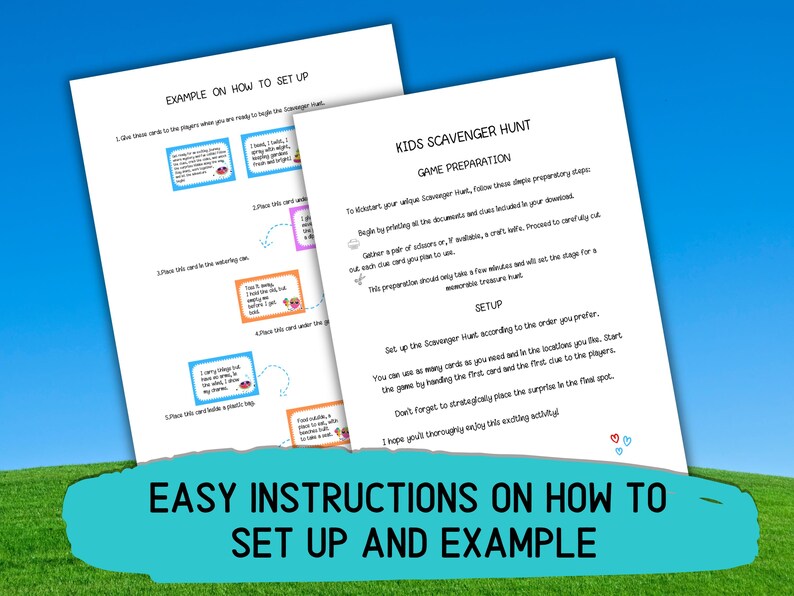 Outdoor Scavenger Hunt for Kids, Printable Treasure Hunt Clues Outside ...