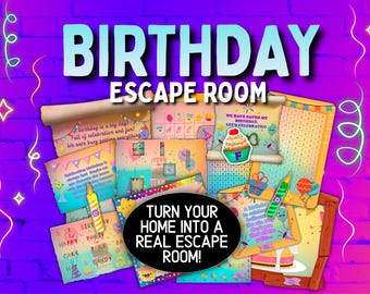 Escape Room Birthday Kit Printable for Kids Escape Game DIY Preteens Editable Letter