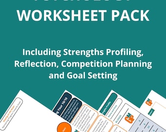 Sportpsychologie Arbeitsblatt - Ziele setzen, Selbstvertrauen, Stärken, reflektieren - Sportpsychologische Aufgaben für 1-2-1- oder Gruppen-Sitzungen.