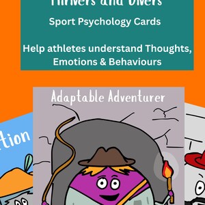 Thrivers and Divers- Sportpsychologie en counselingkaarten - Help atleten gedachten, emoties en gedrag te begrijpen - CGT, ACT, SFBT