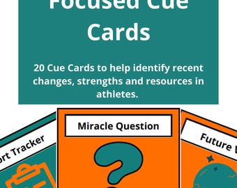 Lösungsorientierte Cue Cards - Sportpsychologie - Eingriffshilfe für junge Athleten. Identifizieren Sie Lösungsvorschläge und Maßnahmen, um Ziele zu erreichen!