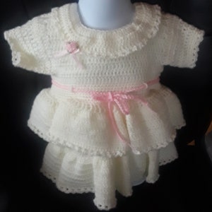 Ruffled Girls Dress, Crochet