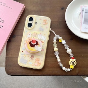 Kitten Beige MAGSAFE iPhone Case with Accessory, Kawaii Y2K Aesthetic Cute Cover for iPhone 17 16 15 Pro Max, Gift for Her Present!