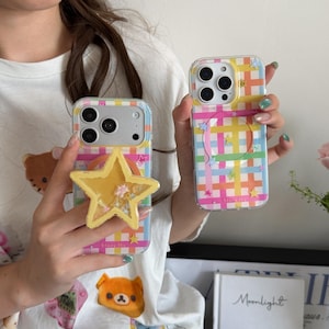 Starry Sky Clear MAGSAFE iPhone Case with Star Grip, Y2K Aesthetic Cover for iPhone 17 16 15 14 13 Pro Max, Gift for Her