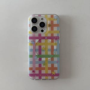 Starry Sky Clear MAGSAFE iPhone Case with Star Grip, Y2K Aesthetic Cover for iPhone 17 16 15 14 13 Pro Max, Gift for Her