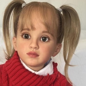 Shakirah by Ping Lau – 42&quot; Realistic Toddler Girl with Rooted Human Hair – Full Arms & Half Legs – OOAK Big Reborn Child | Custom Reborn