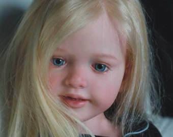 Nicole by Natali Blick – 40&quot; Tall – Human Hair – Full Arms, Half Legs – Ultra Realistic Toddler Girl or Boy - Custom Reborn doll