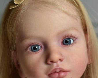 Aloenka by Natali Blick – 40&quot; Girl or Boy – Human Hair – Full Arms & 3/4 Legs – Life Size Toddler Reborn - Custom Reborn Doll