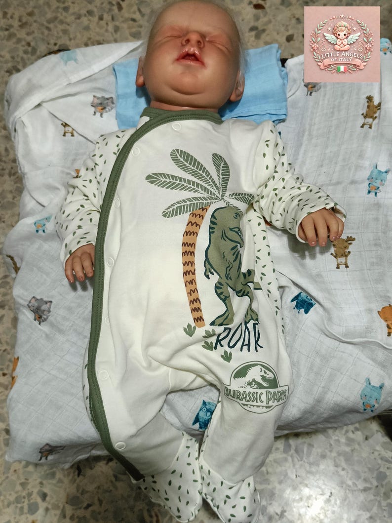Custom Asleep Reborn Doll – Noah by Reva Schick, 20" Realistic Handmade Newborn image 9