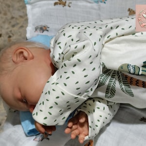 Custom Asleep Reborn Doll – Noah by Reva Schick, 20" Realistic Handmade Newborn image 3