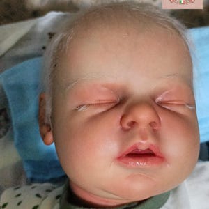 Custom Asleep Reborn Doll – Noah by Reva Schick, 20" Realistic Handmade Newborn image 4
