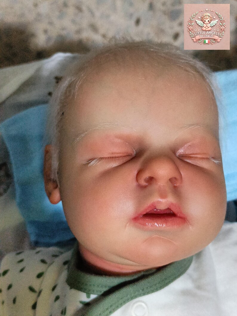 Custom Asleep Reborn Doll – Noah by Reva Schick, 20" Realistic Handmade Newborn image 4