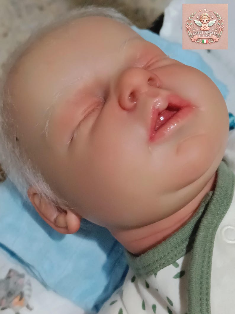 Custom Asleep Reborn Doll – Noah by Reva Schick, 20" Realistic Handmade Newborn image 5