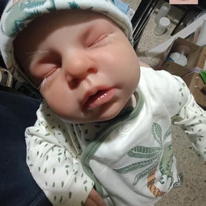 Custom Asleep Reborn Doll – Noah by Reva Schick, 20" Realistic Handmade Newborn image 2