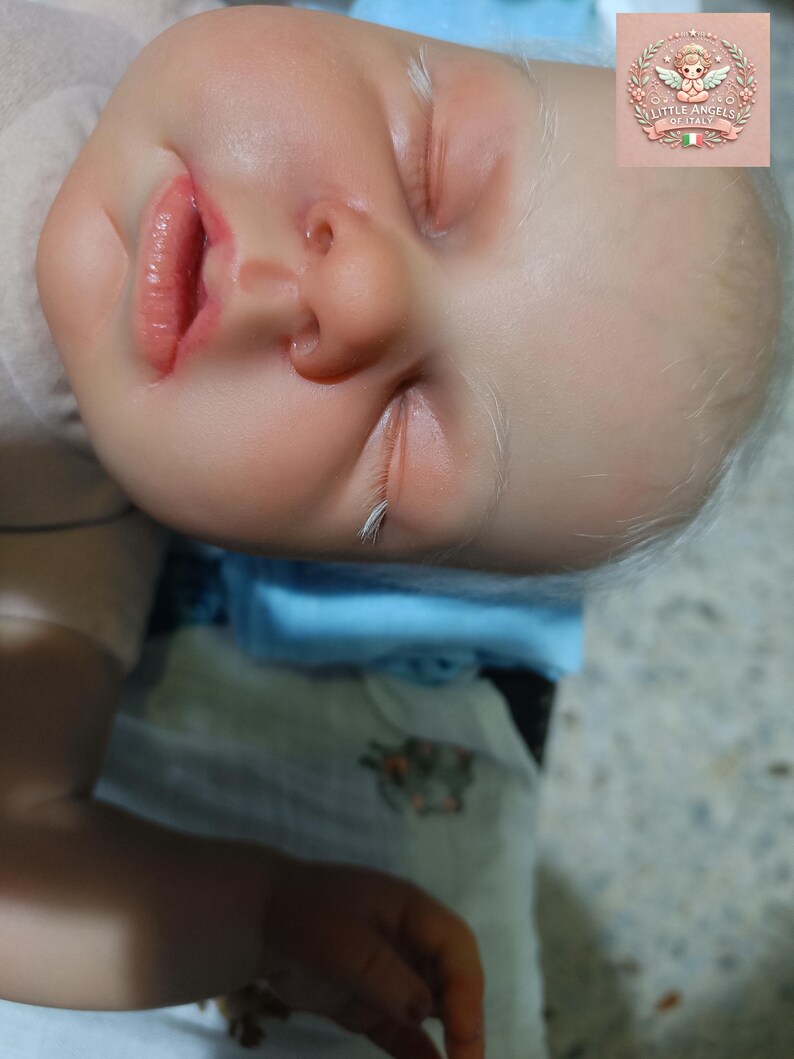 Custom Asleep Reborn Doll – Noah by Reva Schick, 20" Realistic Handmade Newborn image 12