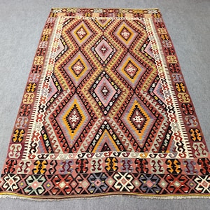 Tapis kilim turc vintage tribal : Kelim Teppich
