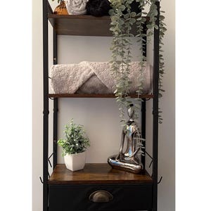 3 Tier Wood Wall Mounted Bathroom Shelves | Bathroom Storage | Bathroom Organizer | Towel Rack Shelf | Industrial Shelves | Wall Shelves