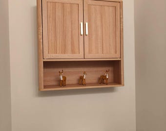 Wooden Bathroom Wall Cabinet with Adjustable Shelf | Medicine Cabinet | | Storage Cabinet | Corner Cabinet | Display Cabinet