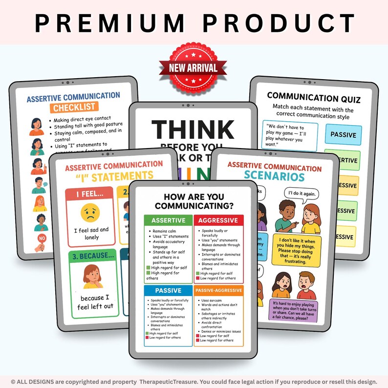 Assertive Communication Worksheets, Social Skills, Communication Styles ...