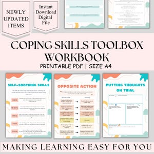 Coping skills toolbox, play therapy, therapy worksheets, therapy activities, calming tools, counseling office decor, counselor office, DBT