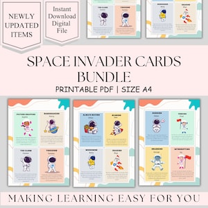 Cartas Space Invader, limites pessoais, espaço pessoal, comportamentos de proteção, segurança infantil, aprendizagem socioemocional, SEL, mentalidade
