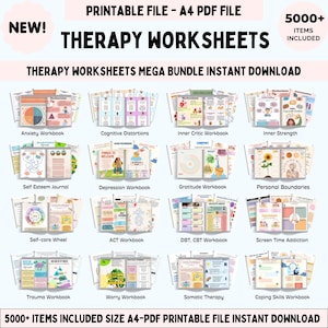 Paquete de terapia, hojas de trabajo de psicología, sistemas familiares internos, paquete de TCD, guiones de EMDR, paquete de trauma, paquete de actuación, recursos para psicólogos.