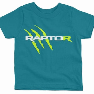 Raptor R Dinosaur T-shirt dla dzieci, chłopiec, dziewczynka, maluch, noworodek, rozmiary, sprzęt, prezent na baby shower, odzież sportowa, odzież, samochód, terenowy 4x4