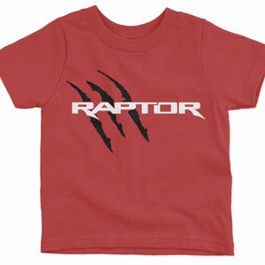 Koszulka dla dzieci Raptor, rozmiar dla chłopca i dziewczynki, noworodka, niemowlęcia, prezent na baby shower, odzież sportowa, odzież, samochód, pazur, dinozaur, terenowy