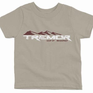 Koszulka dziecięca Tremor Off-Road, rozmiar chłopięcy, dziewczęcy, noworodkowy, niemowlęcy, prezent na baby shower, odzież sportowa, odzież, samochód, 4x4, kemping