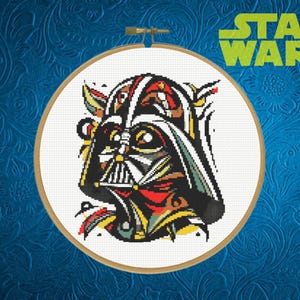 Darth Vader Cross Stitch Pattern, Star Wars Cross Stitch Pattern, Instant Download