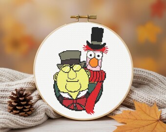 Muppets Cross Stitch Pattern, Christmas Carol, Instant PDF Download
