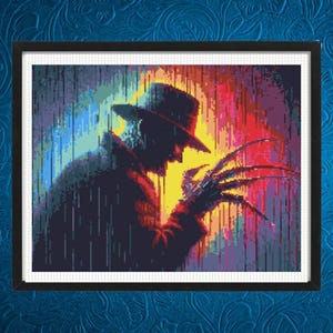 Krueger Cross Stitch Pattern, ELM Street Cross Stitch Pattern, Instant Download