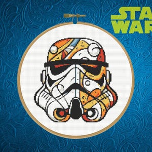 Stormtrooper Cross Stitch Pattern, Star Wars Cross Stitch Pattern, Instant Download