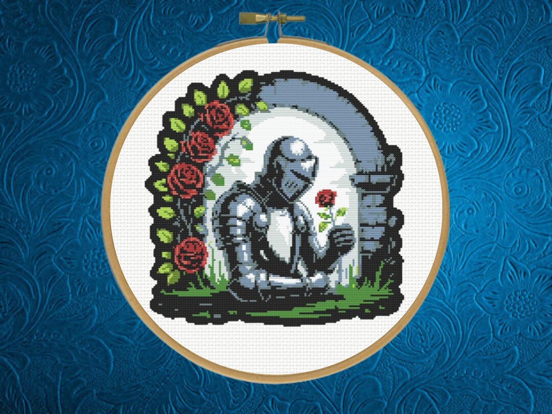 Knight Cross Pattern , Medieval Knight Cross Stitch Pattern | Armored ...