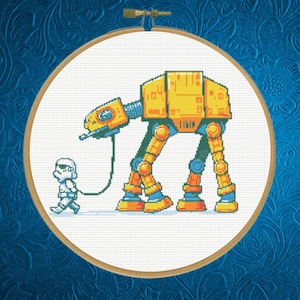 Stormtrooper Cross Stitch Pattern, Star Wars Cross Stitch Pattern, Instant Download