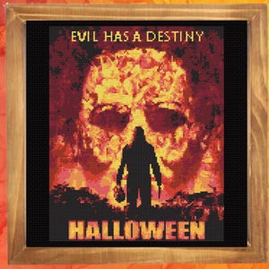 Myers Cross Stitch Pattern , Halloween Cross Stitch Pattern, Horror Movie Character Cross Stitch Pattern, Instant PDF Download