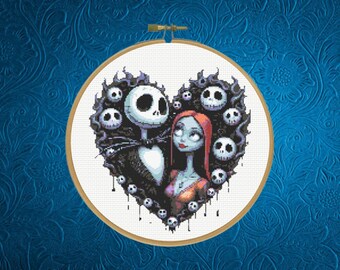 Jack Halloween Cross Stitch Pattern, Jack Skellington Cross Stitch Pattern - Instant Download